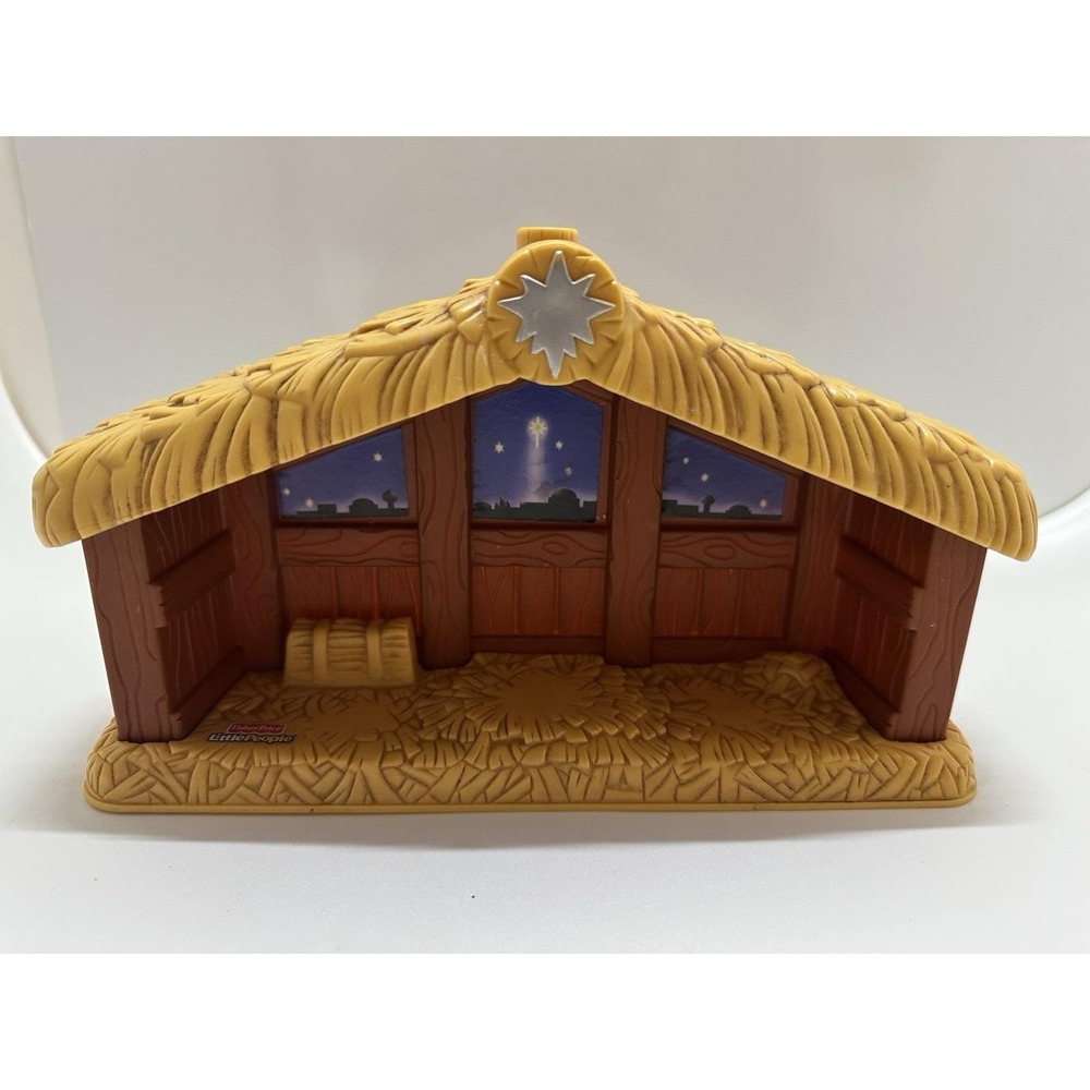 Vtg Fisher Price 2002‎ Little People Nativity Set Manger Stable Only Replacement